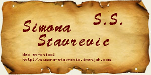 Simona Stavrević vizit kartica